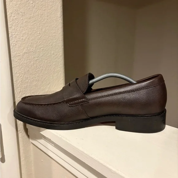 Abound Ortholite Eco Insole Brown Soft Faux Leather Comfort Penny Loafer Mens 11 - Picture 3 of 10